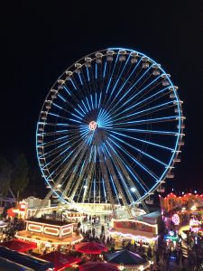 Stoppelmarkt Riesenrad bei Nacht